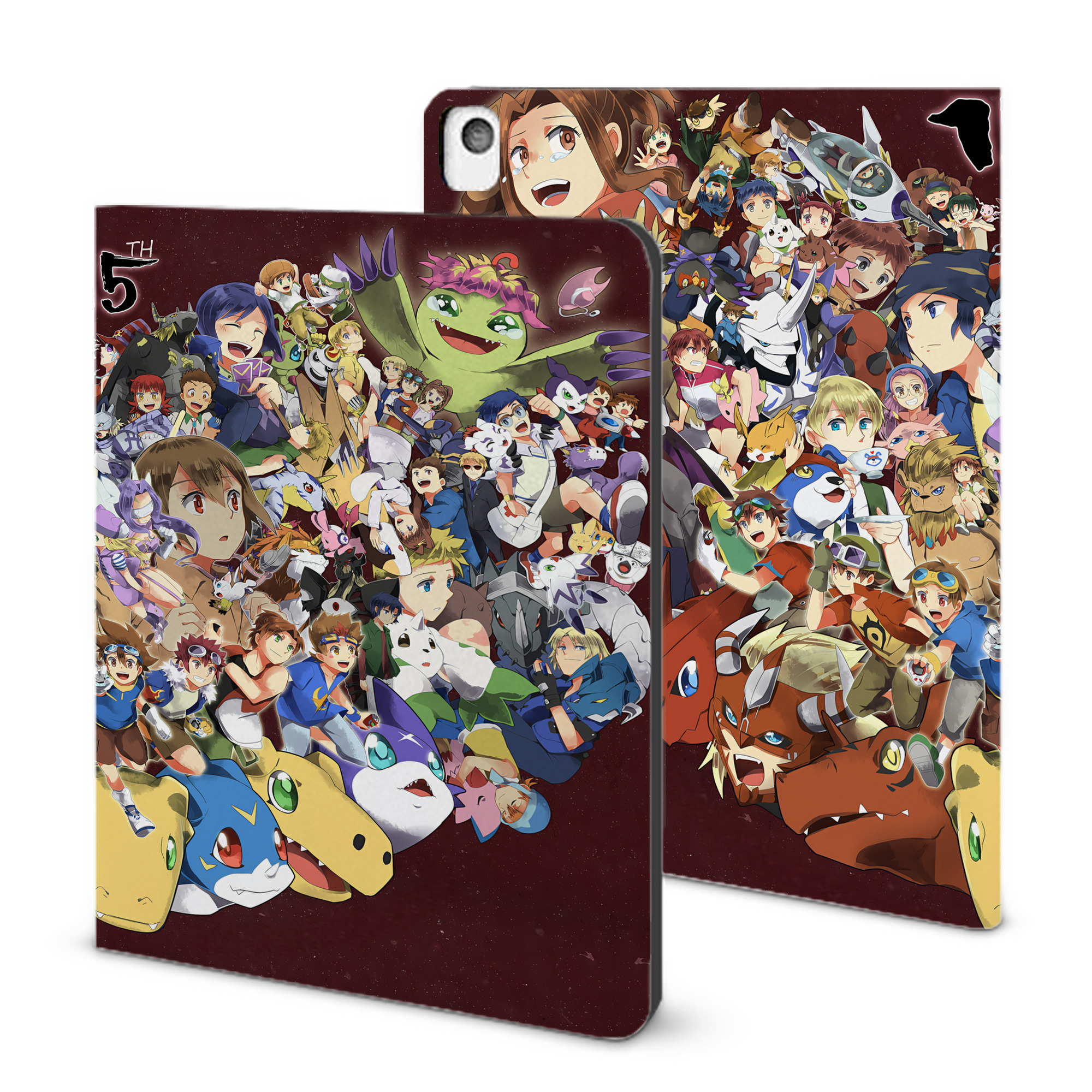 （画像用） Digimon デジタルモンスター/デジモン IPadケース ペンホルダー付き ブックスタイルデザイン